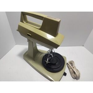 VTG 1950's Sunbeam Mixmaster Model 12-Handheld Mixer-12 Speed-Base-Beaters